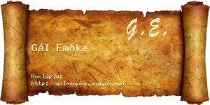 Gál Emőke névjegykártya