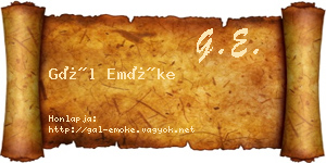 Gál Emőke névjegykártya